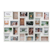 Plastic frame Holds 24pcs 4x6 inch Photos Multiple Mounted Wall Picture Frame